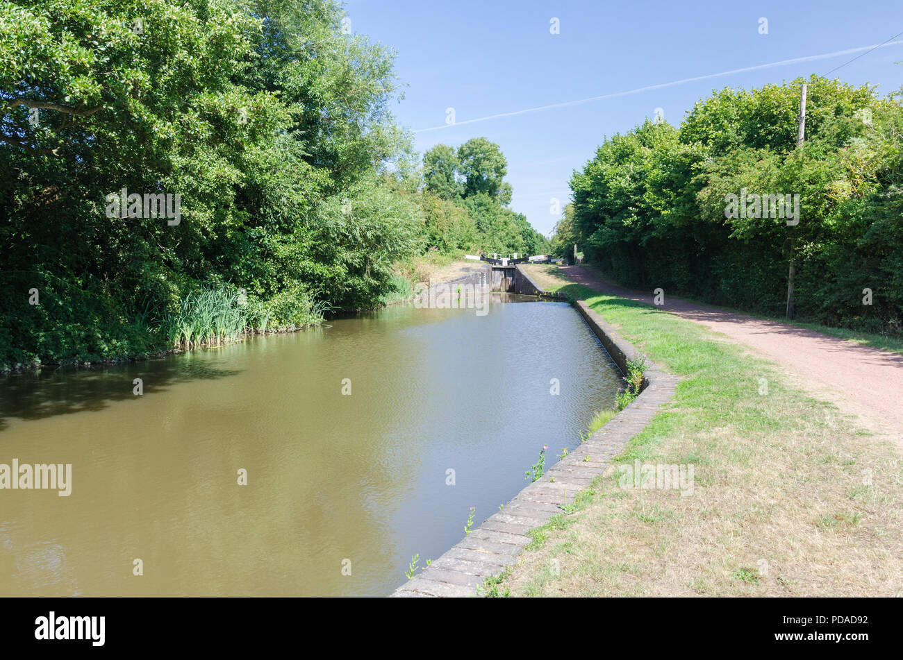 The Worcester and Birmingham Canal at Tardebigge in Worcester.The 30