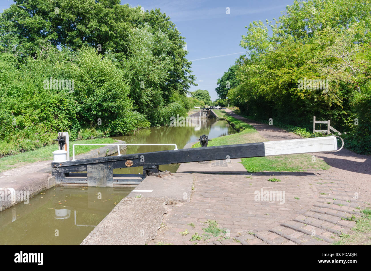 The Worcester and Birmingham Canal at Tardebigge in Worcester.The 30