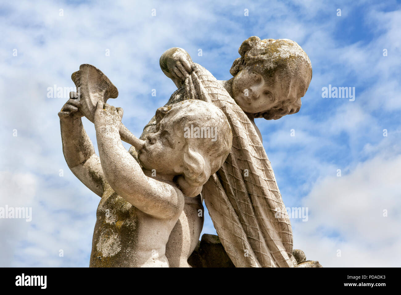 Baroque cherubs, sculpture at Nordkirchen Moated Palace, Germany Stock Photo