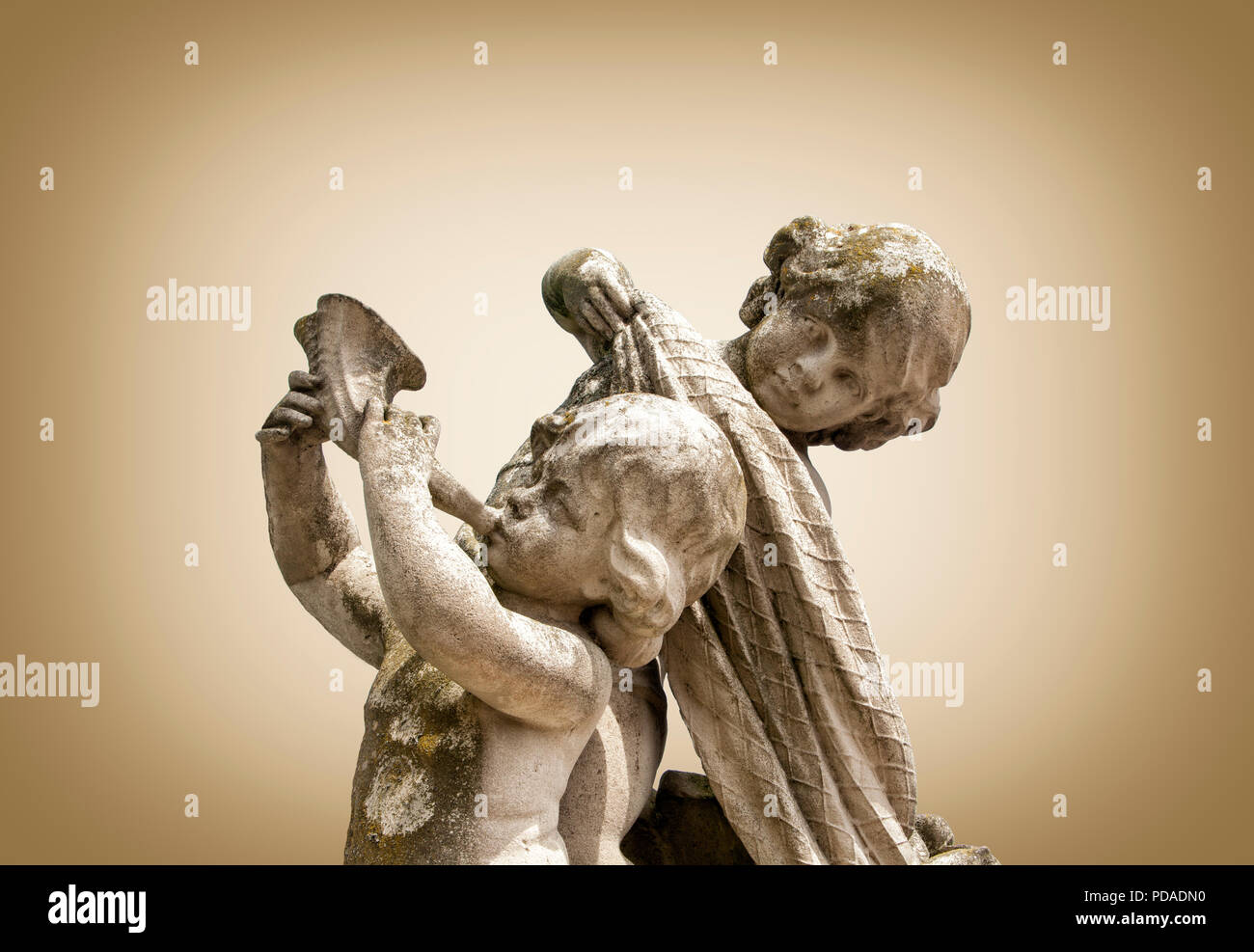 Baroque cherubs, sculpture at Nordkirchen Moated Palace, Germany Stock Photo