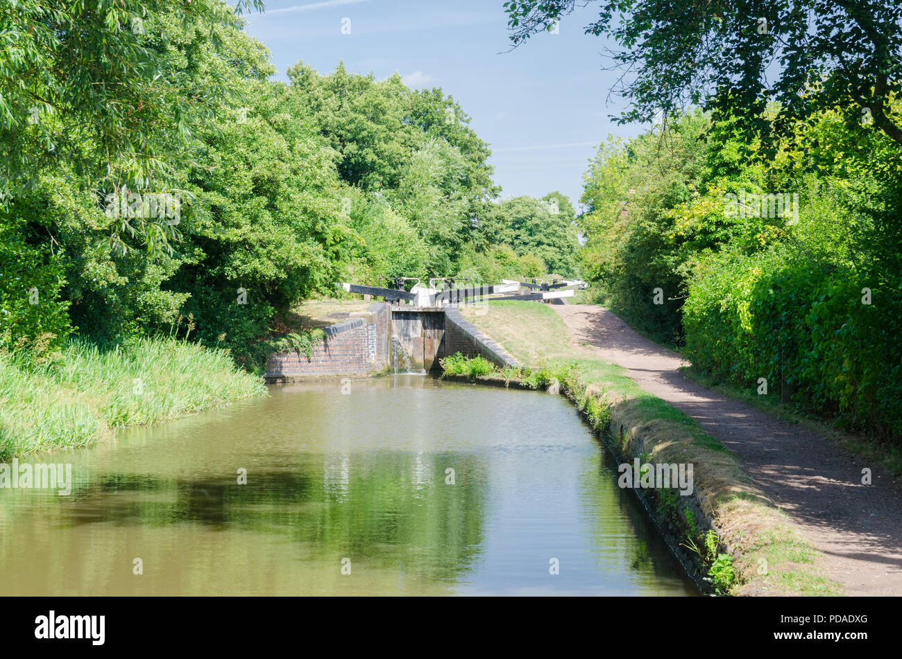 The Worcester and Birmingham Canal at Tardebigge in Worcester.The 30