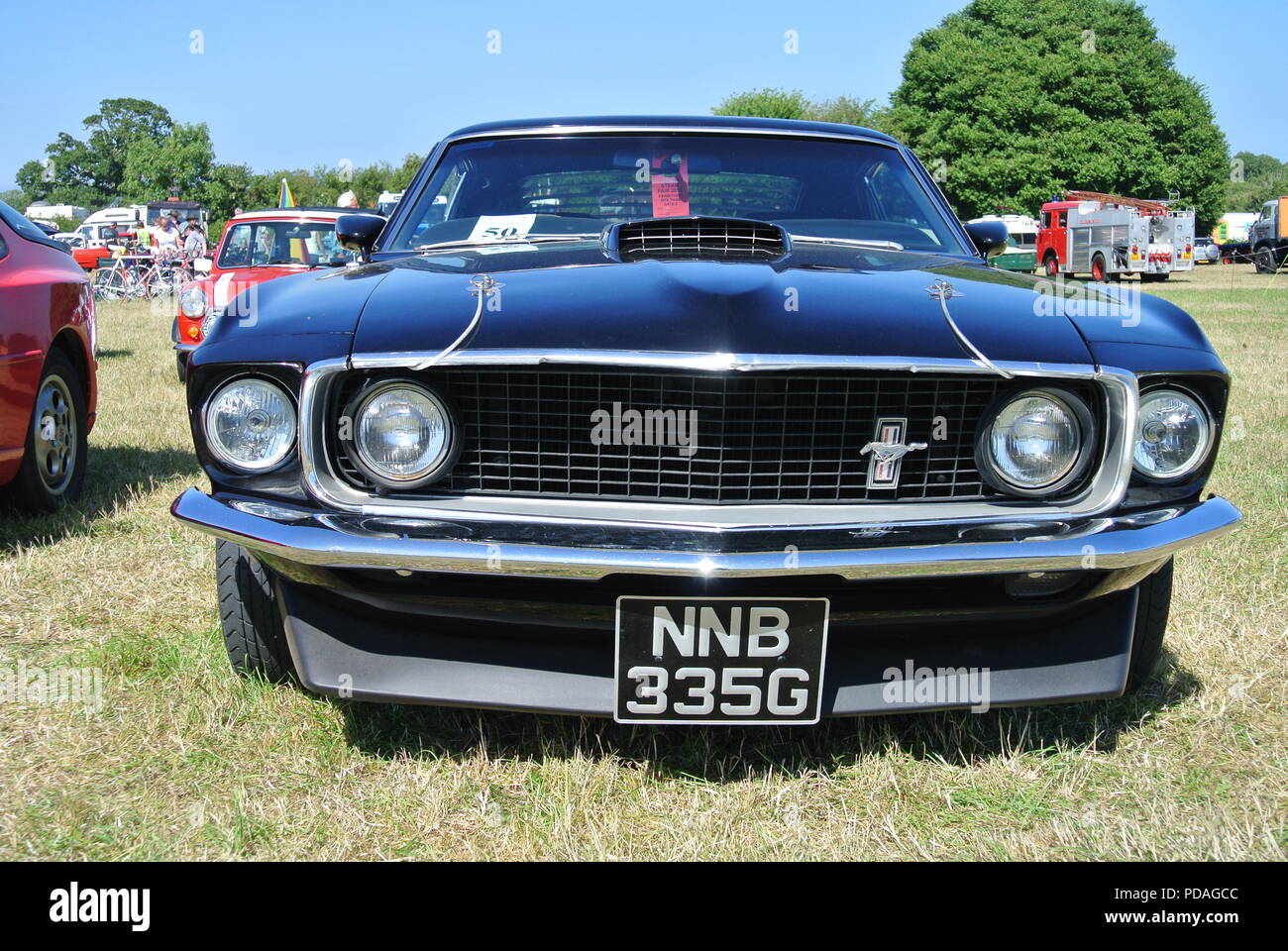 A 1966 Ford Mustang parked up on display at Torbay Steam Fair, Churston ...