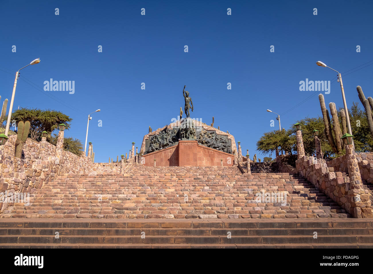 Heroes of the Independence Monument - Humahuaca, Jujuy, Argentina Stock Photo