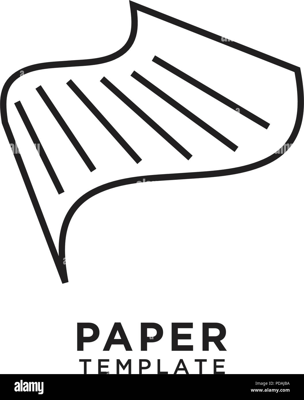 Illustration of abstract paper line art vector Stock Vector Image & Art