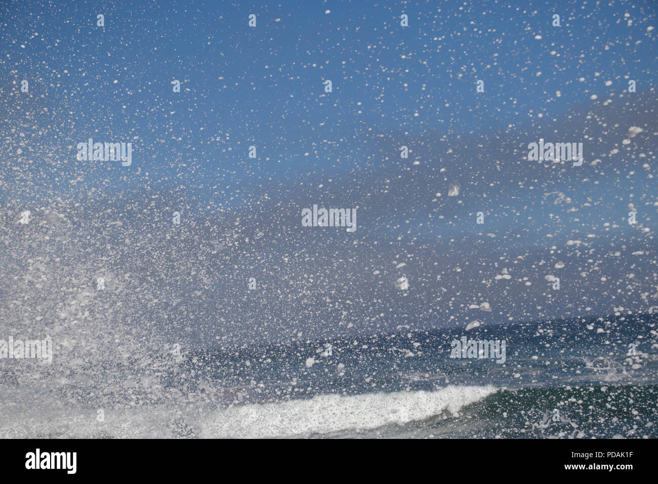 Splashing wave details. Close up of water drops Stock Photo - Alamy