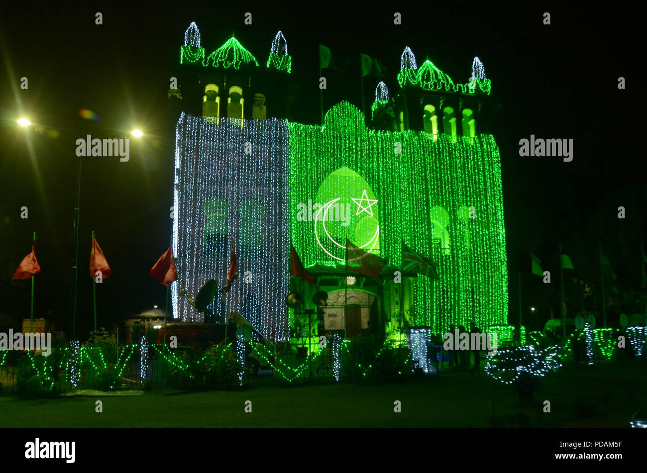 Lahore Pakistan 06th Aug 2018 An Illuminated View Of A