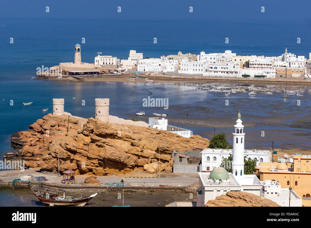 Sur town near Muscat - Oman Stock Photo