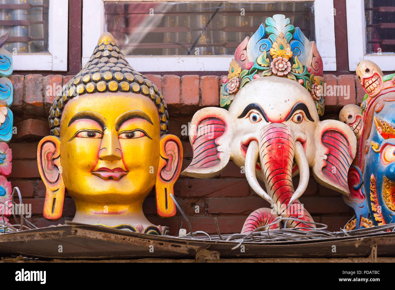 Handicraft shop, Thamel district, Kathmandu, Nepal Stock Photo