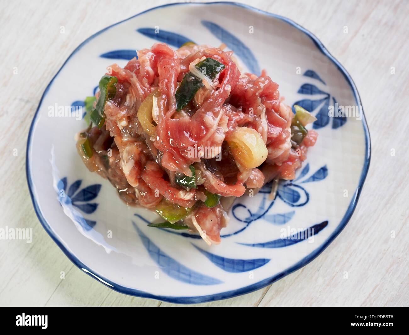 Asian food Seasoned beef bulgogi Stock Photo Alamy