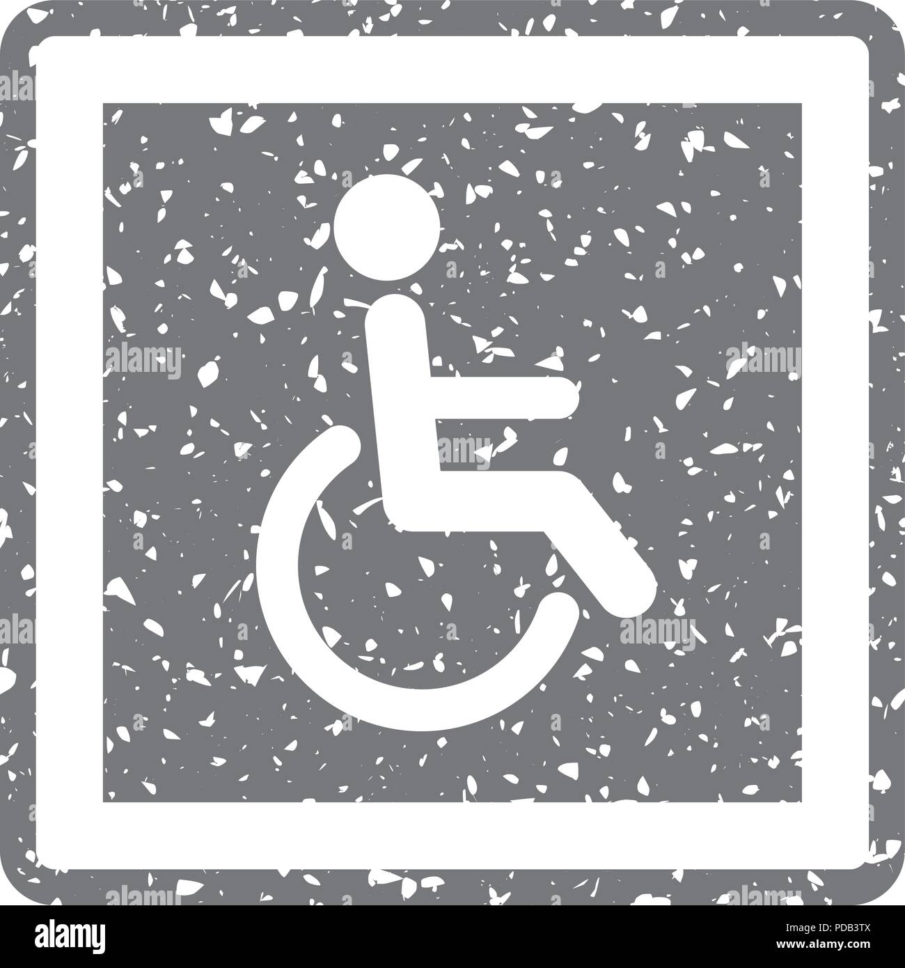 Grunge icon - Disabled access Stock Vector