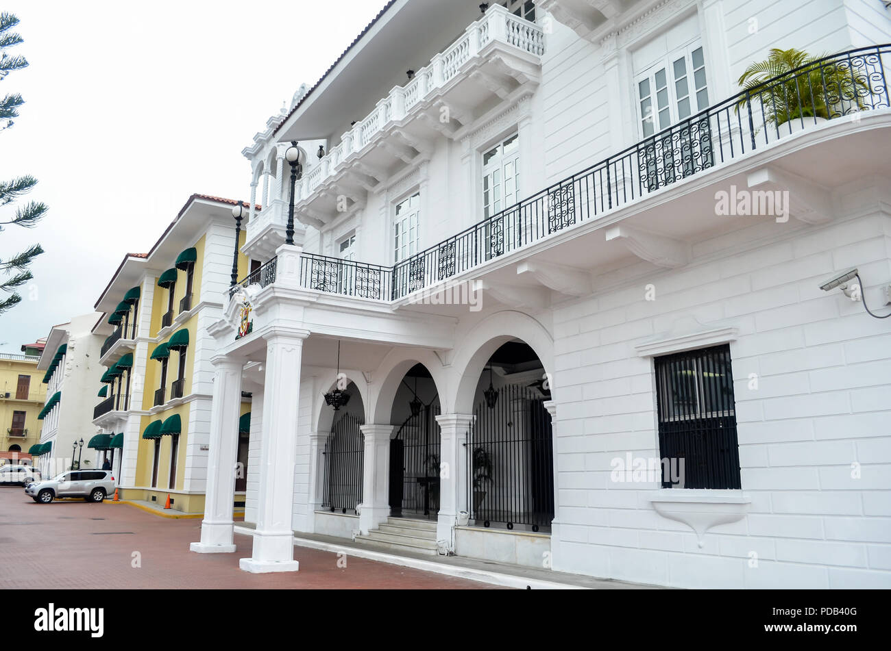 Palacio de las Garzas, the main office and official residence for all Panamanian presidents. Stock Photo
