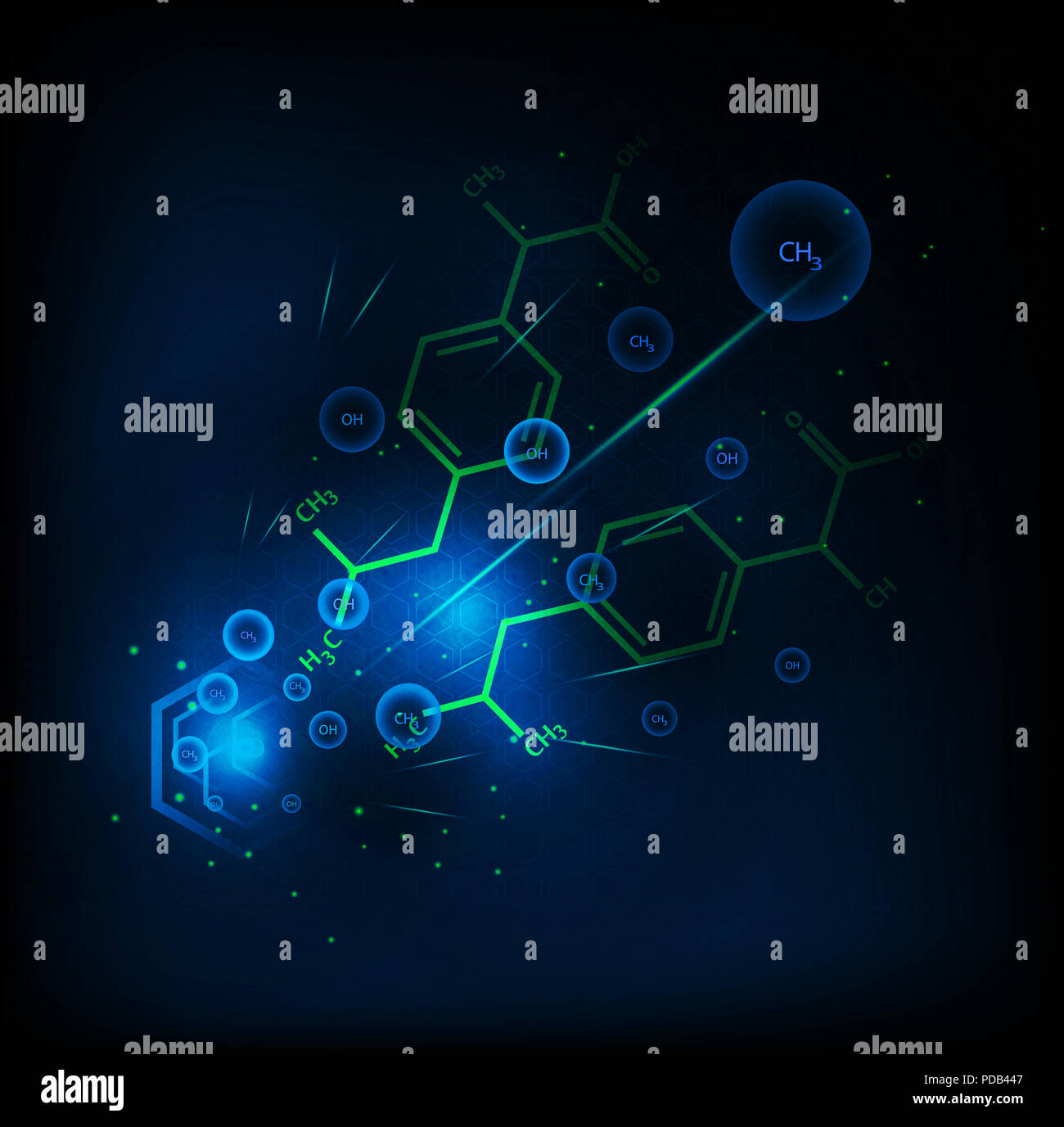 Tech Science Formula technology background: chemical formulas Stock Photo - Alamy