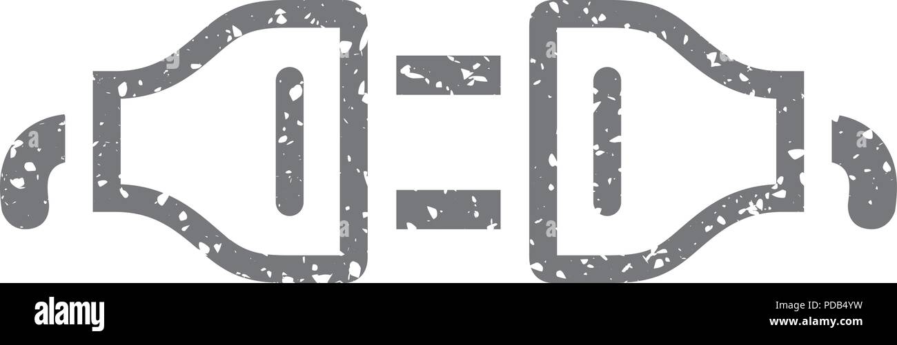 Grunge icon - Electric plug Stock Vector Image & Art - Alamy