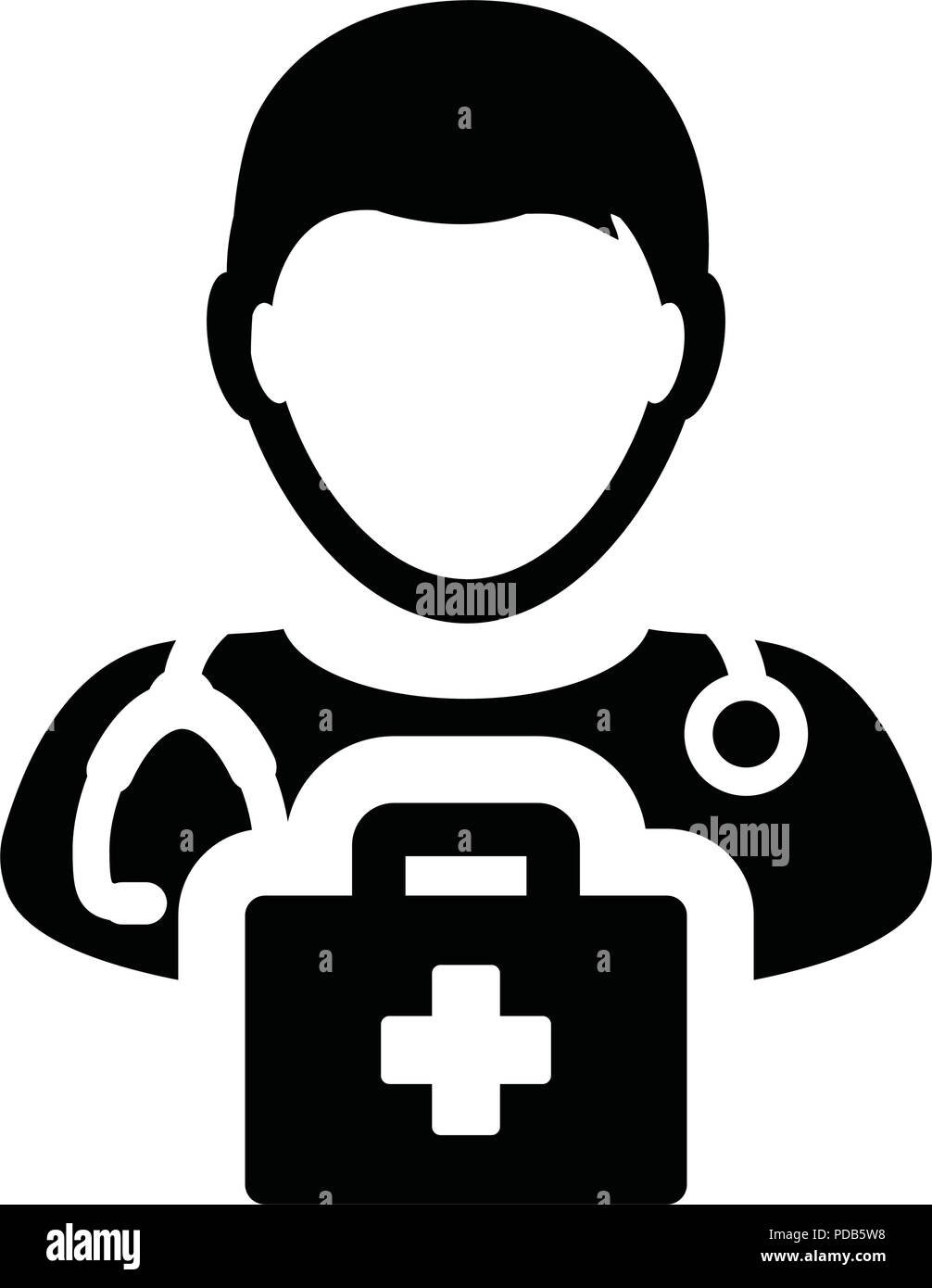 Medical icon vector male doctor person profile avatar with Stethoscope ...
