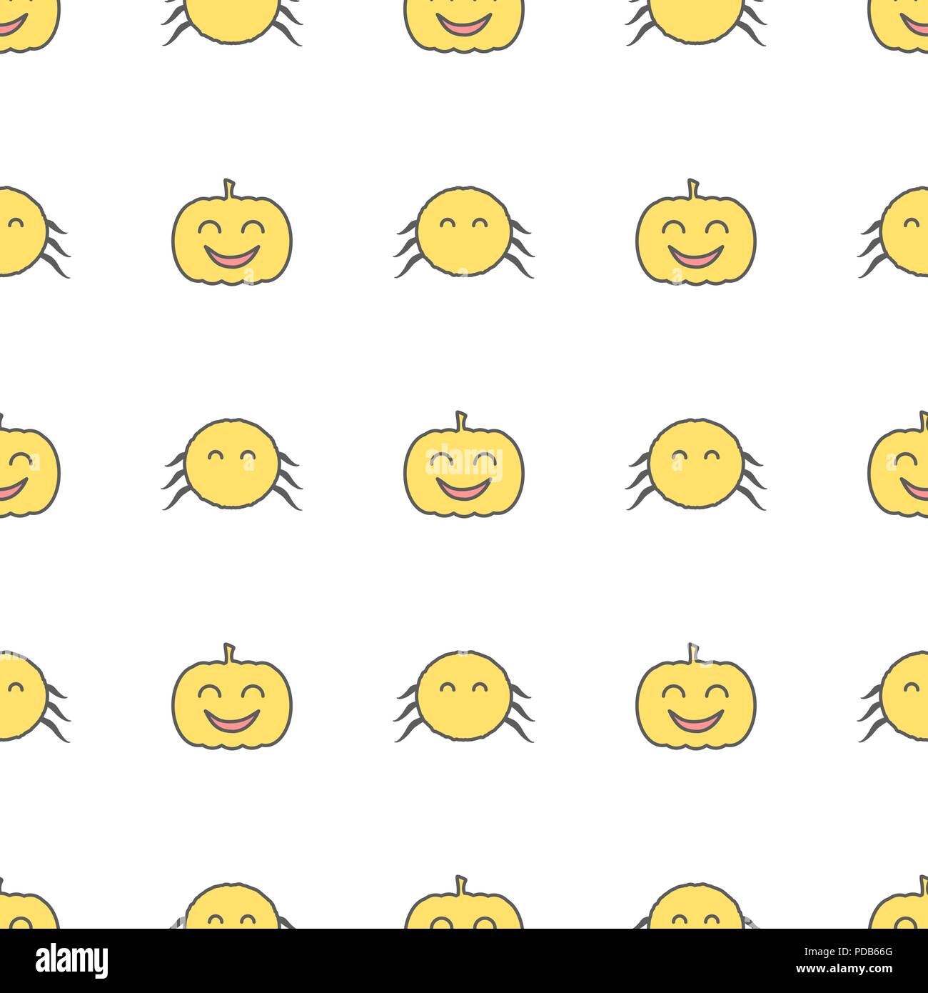 Halloween loopable background. Spider and jack o lantern seamless ...