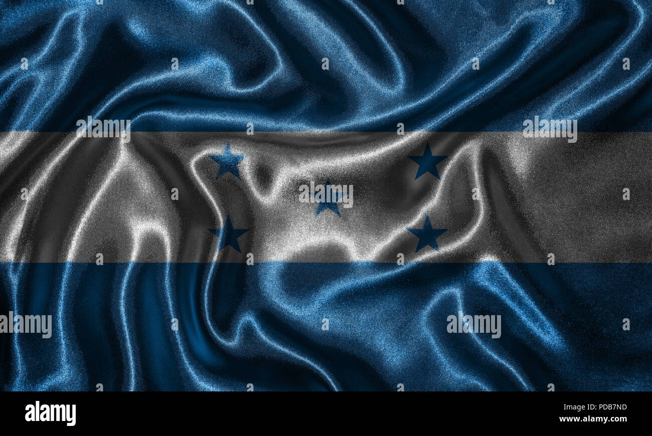 Honduras flag - Fabric flag of Honduras country, Background and