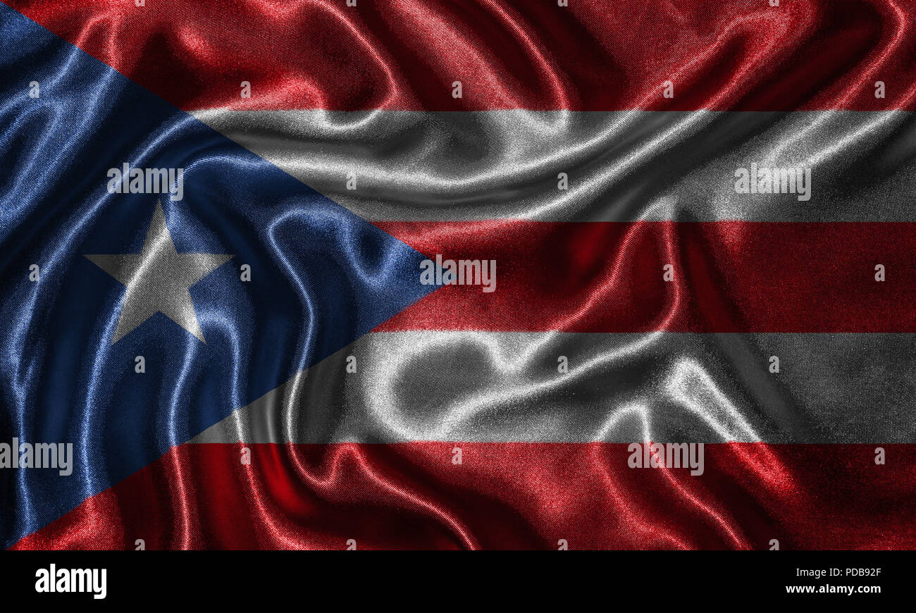 Puerto Rico Flag Fabric Flag Of Puerto Rico Country Background And Wallpaper Of Waving Flag By Textile Stock Photo Alamy