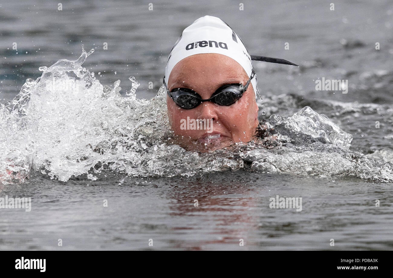 Netherland's Sharon Van Rouwendaal during the Women's 5km Open Water during day seven of the 2018 European Championships at Loch Lomond, Stirling. PRESS ASSOCIATION Photo. Picture date: Wednesday August 8, 2018. See PA story OPEN European. Photo credit should read: Jane Barlow/PA Wire. Stock Photo