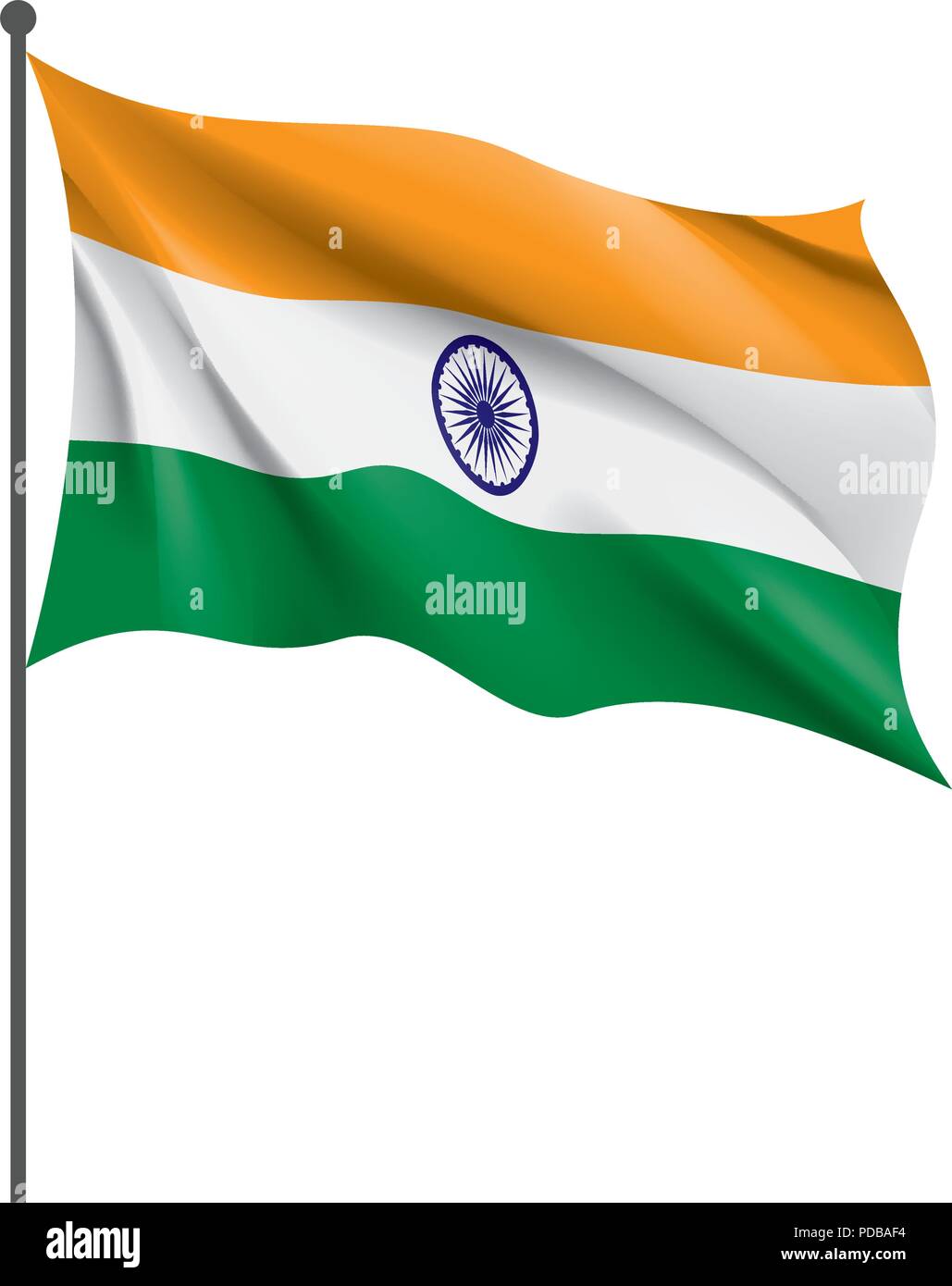 India flag, vector illustration on a white background Stock Vector Image &  Art - Alamy