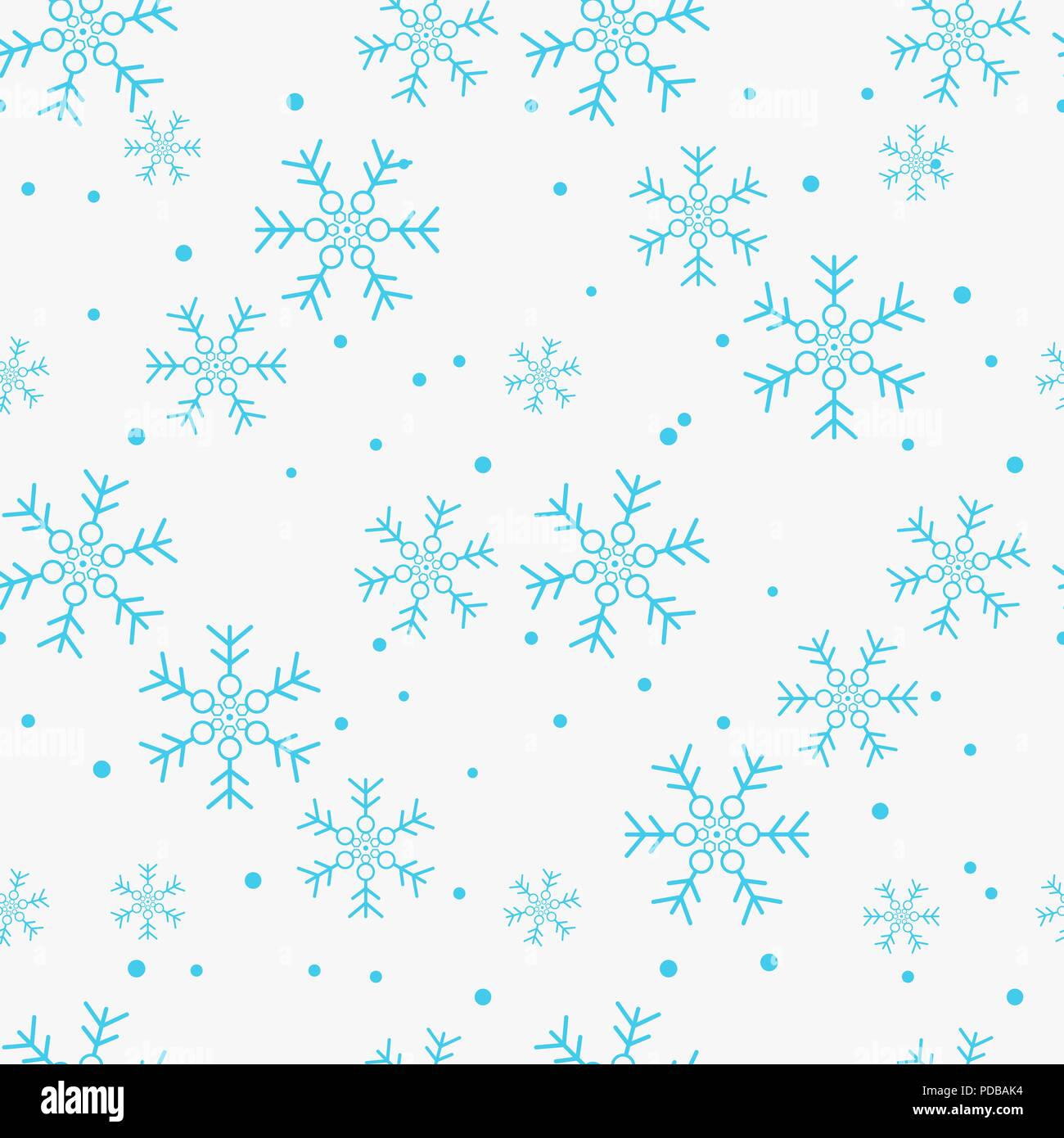 Snowflake simple seamless pattern. Blue snow on white background. Abstract  wallpaper, wrapping decoration. Symbol of winter, Merry Christmas holiday  Stock Vector Image & Art - Alamy