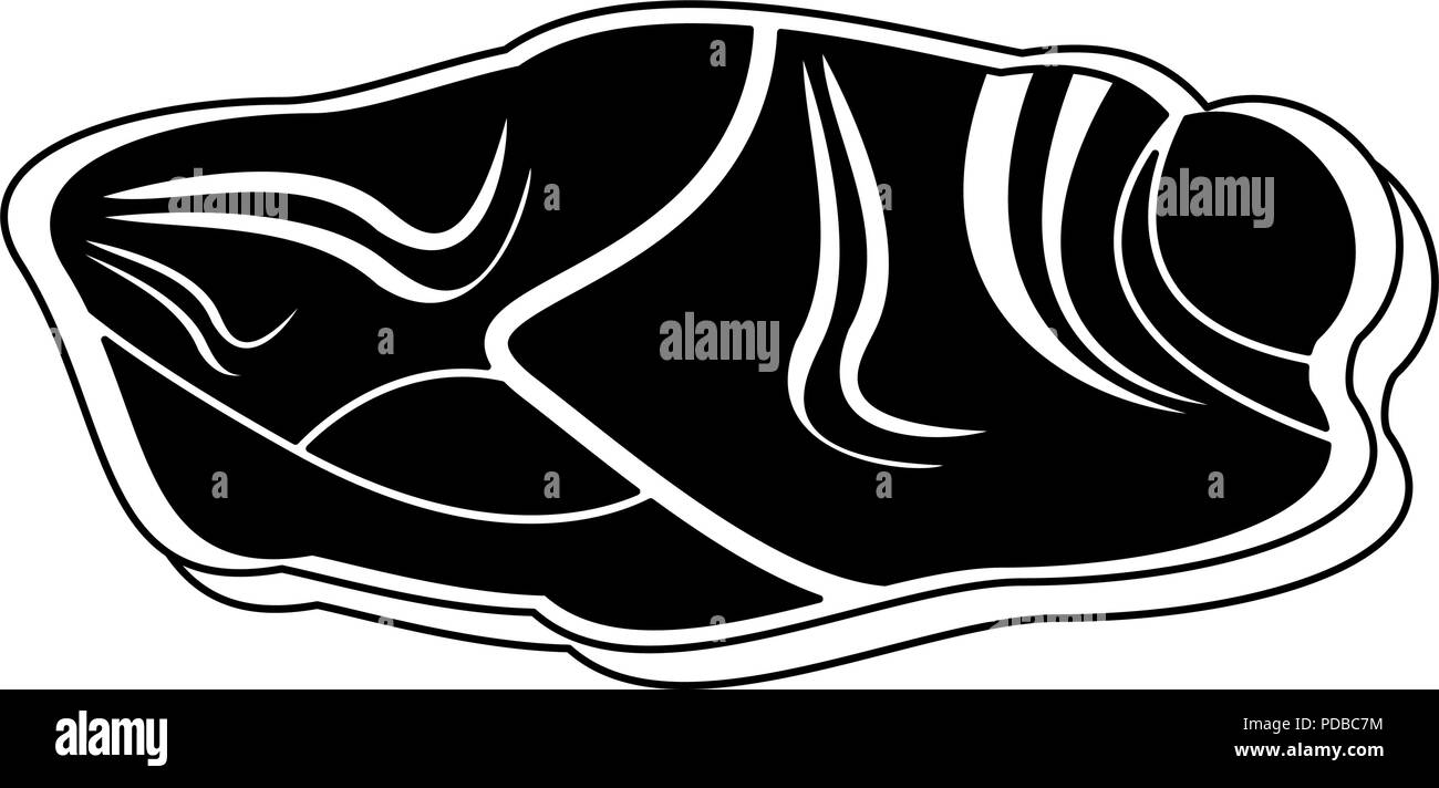 Meat steak isolated in black and white Stock Vector Image & Art - Alamy