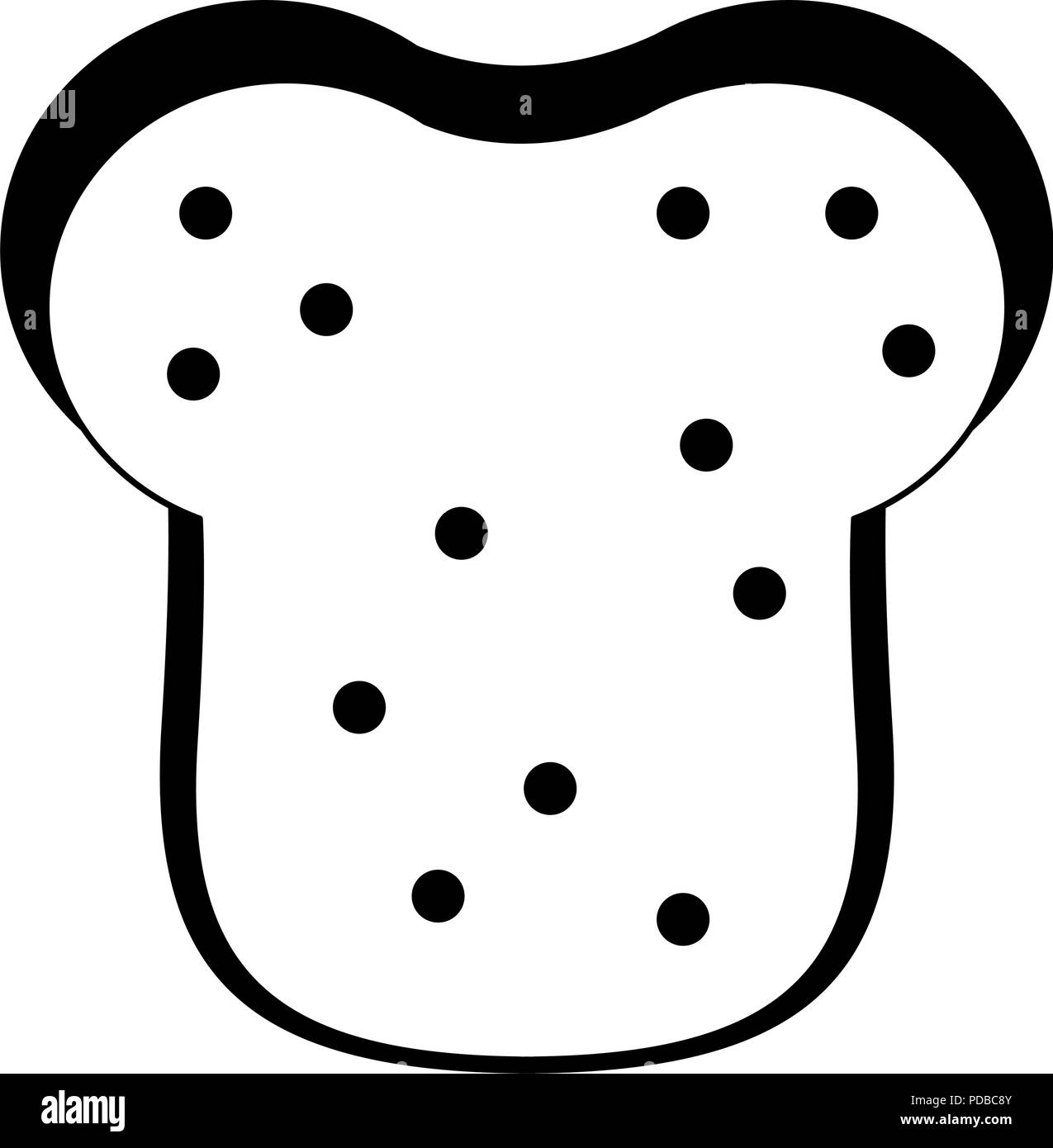 Fresh bread sliced in black and white Stock Vector Image & Art - Alamy