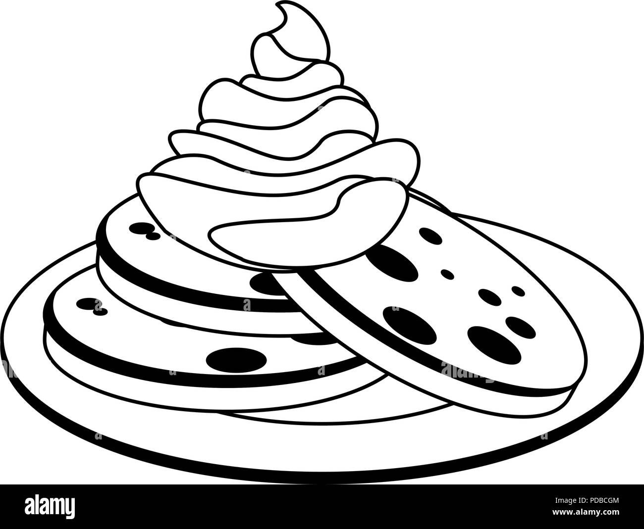 Cartoon desserts Black and White Stock Photos & Images Alamy