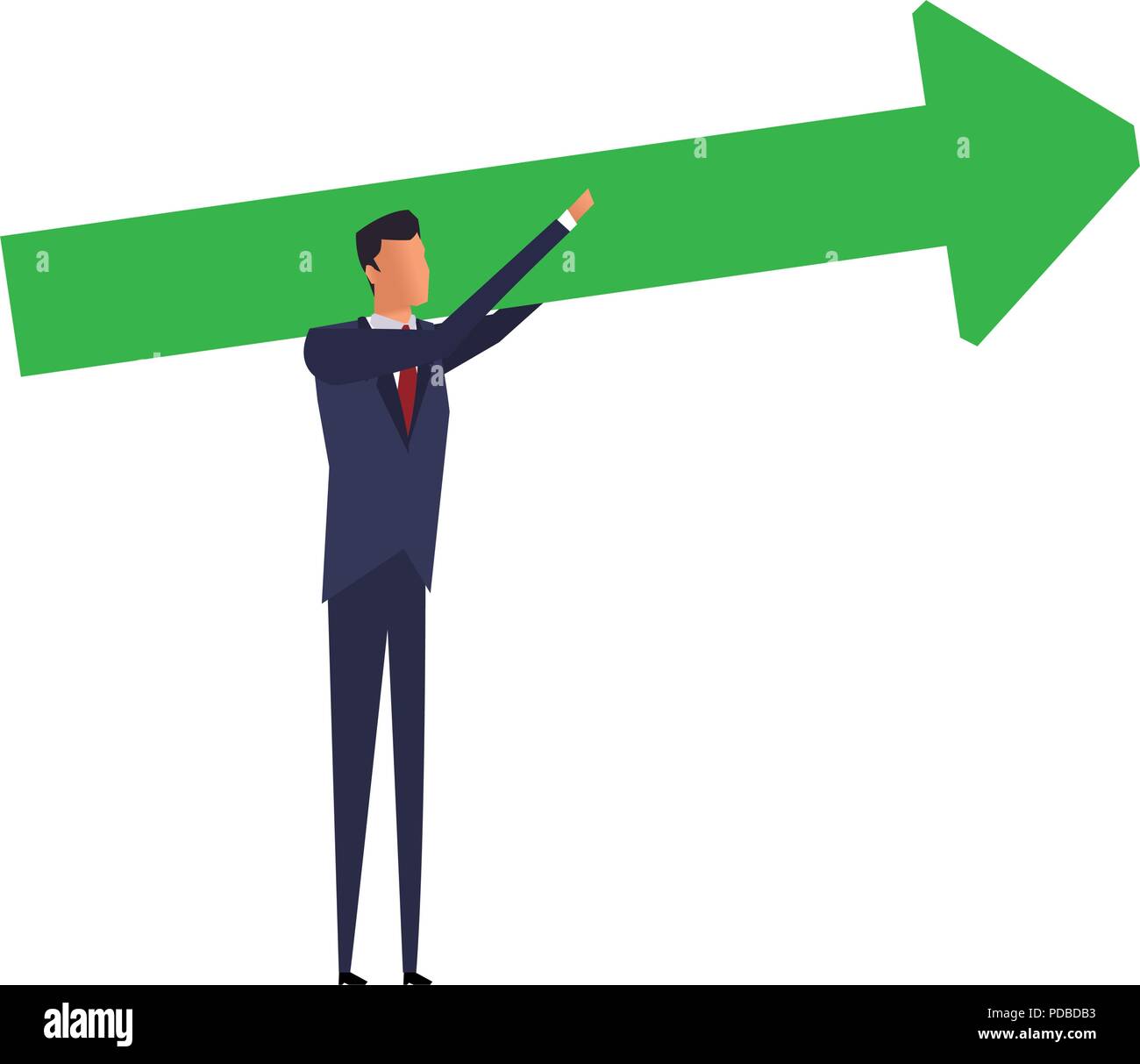 Businessman holding arrow up Stock Vector Image & Art - Alamy