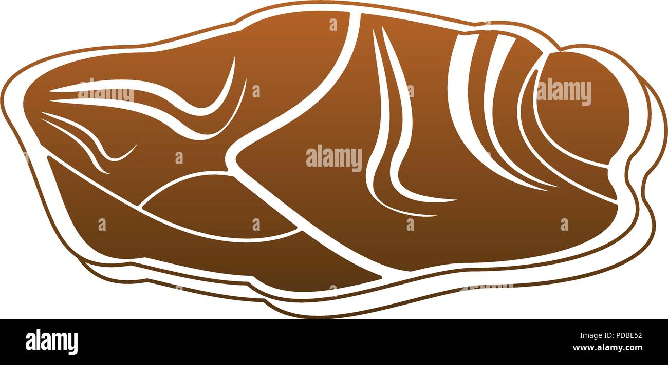 Meat steak isolated orange lines Stock Vector Image & Art - Alamy