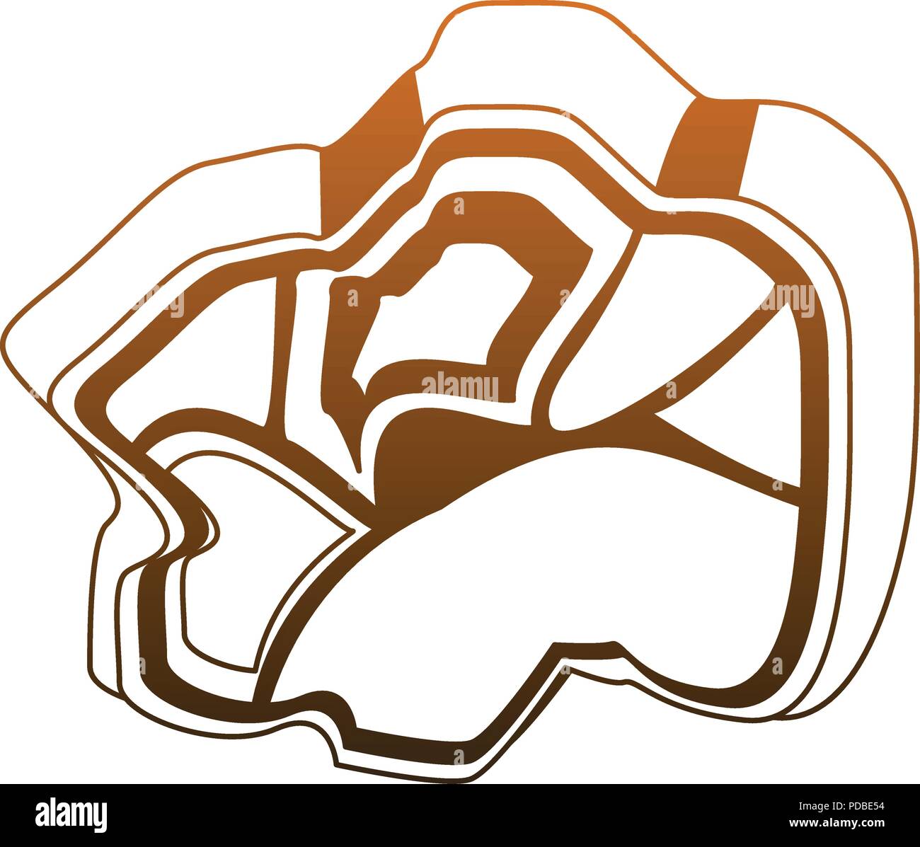 Meat steak isolated orange lines Stock Vector Image & Art - Alamy
