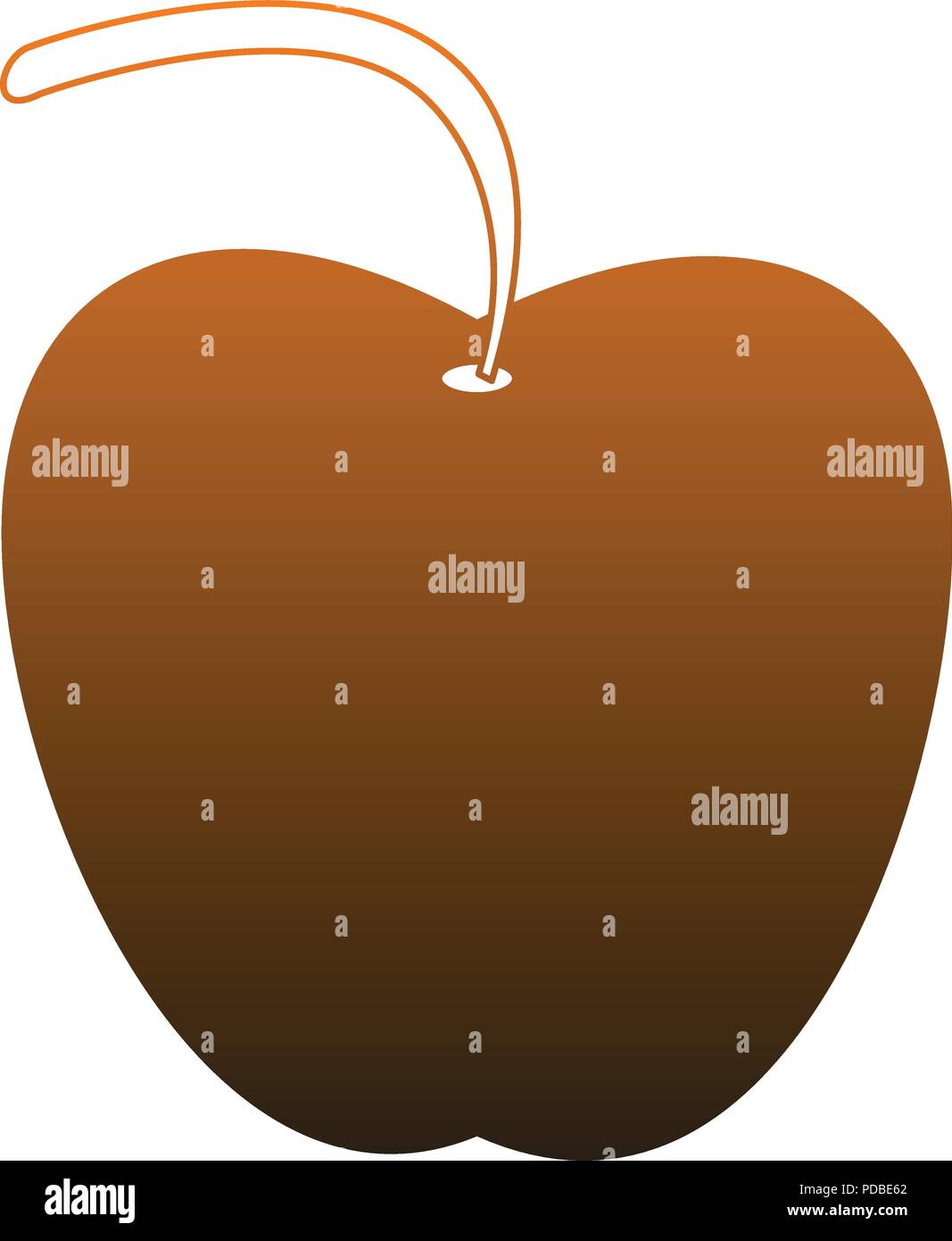 Apple fruit isolated orange lines Stock Vector Image & Art - Alamy