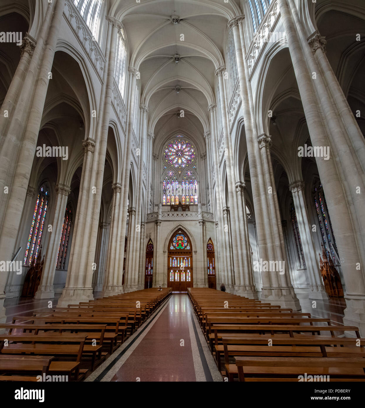 La Plata Cathedral Interior - La Plata, Buenos Aires Province, Argentina Stock Photo