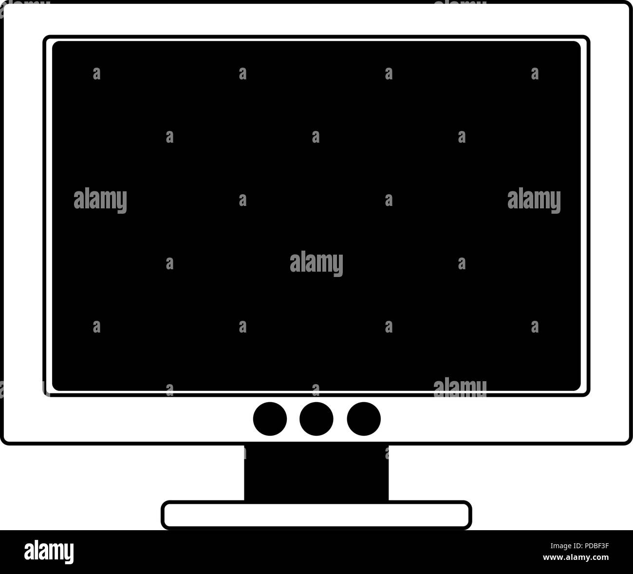 Computer screen technology in black and white Stock Vector Image & Art Alamy