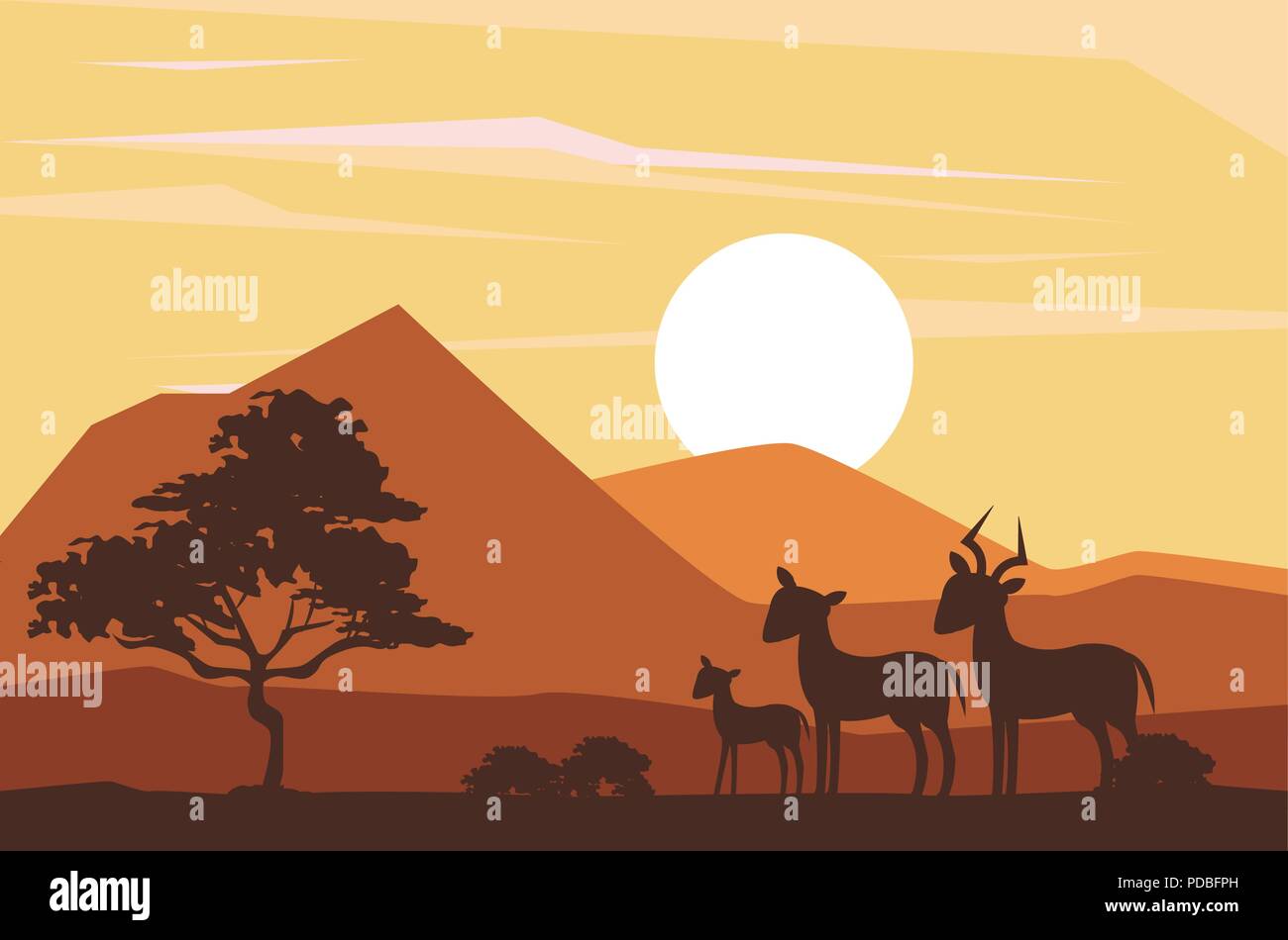African animals silhouettes Stock Vector Image & Art - Alamy