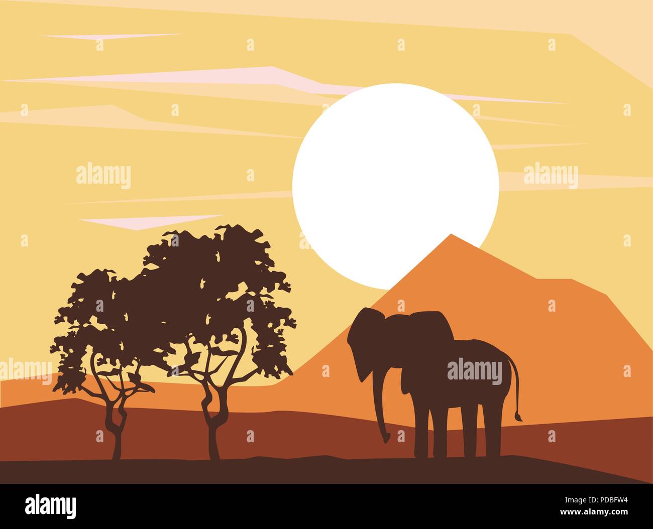 African animals silhouettes Stock Vector Image & Art - Alamy