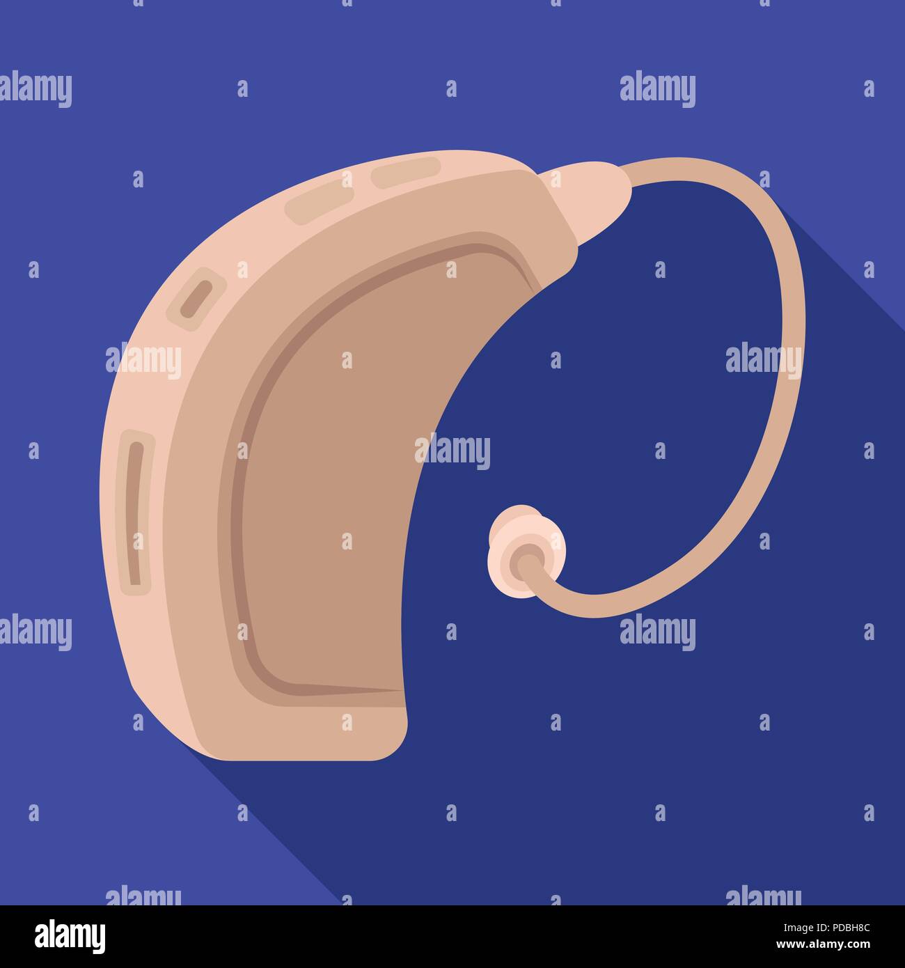 Hearing aid.Old age single icon in flat style vector symbol stock