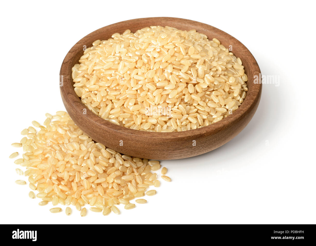 raw brown rice isolated on the white background Stock Photo Alamy