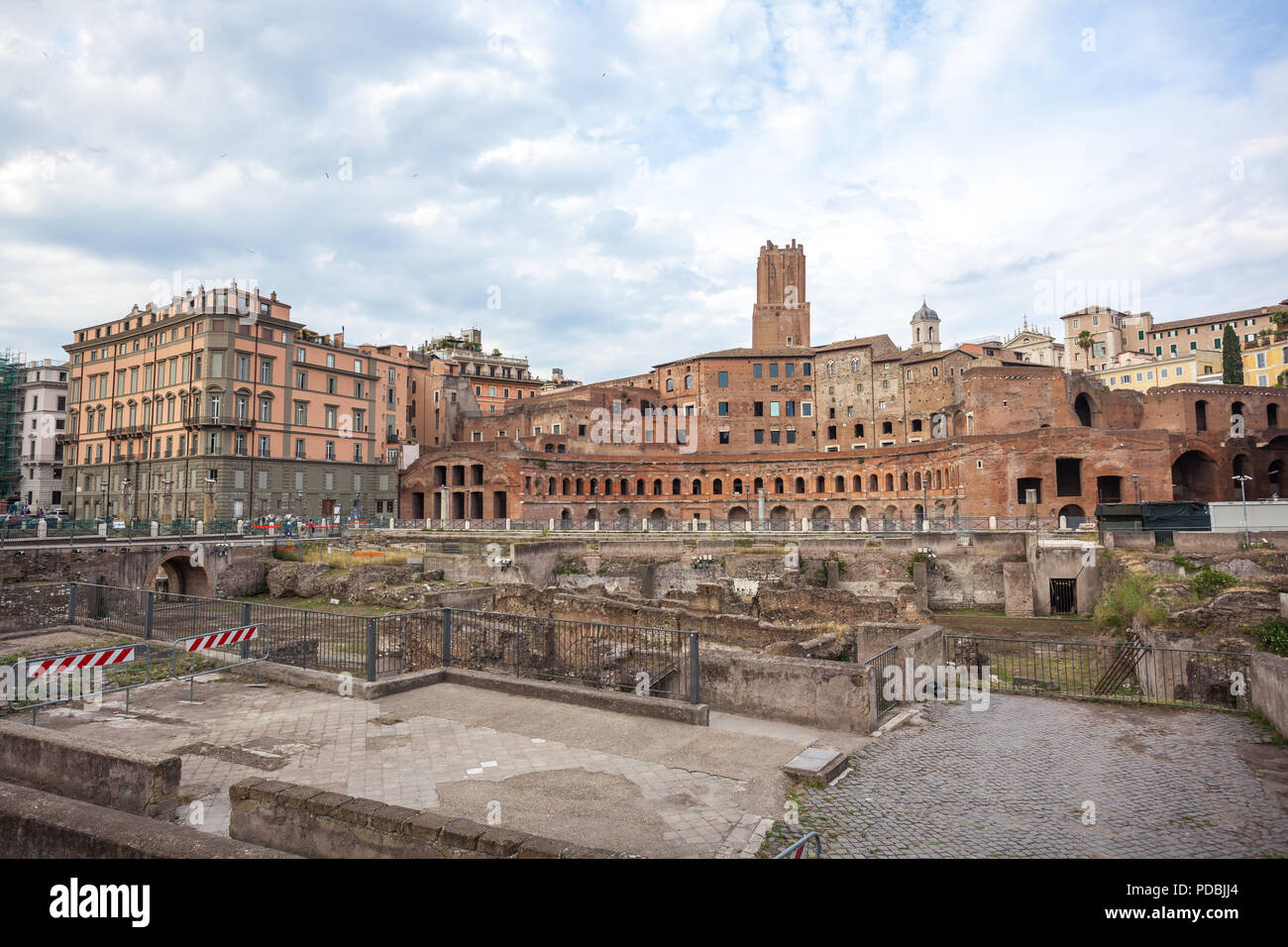 Trajan Markt Auf Der Via Dei Fori Imperiali Rom Italien Stockfotografie