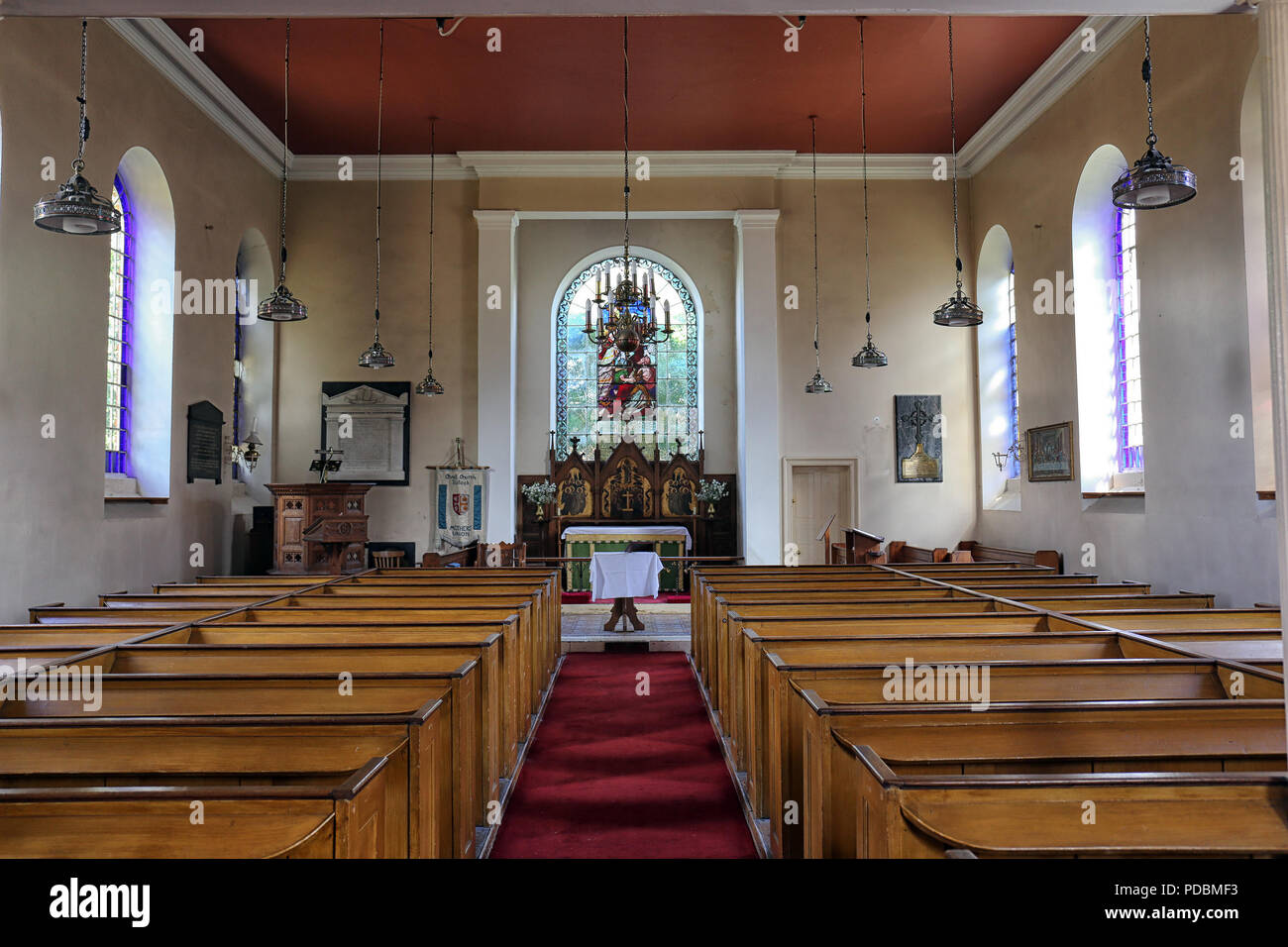 Simple Nave Christ Church Tilstock Stock Photo 214772519