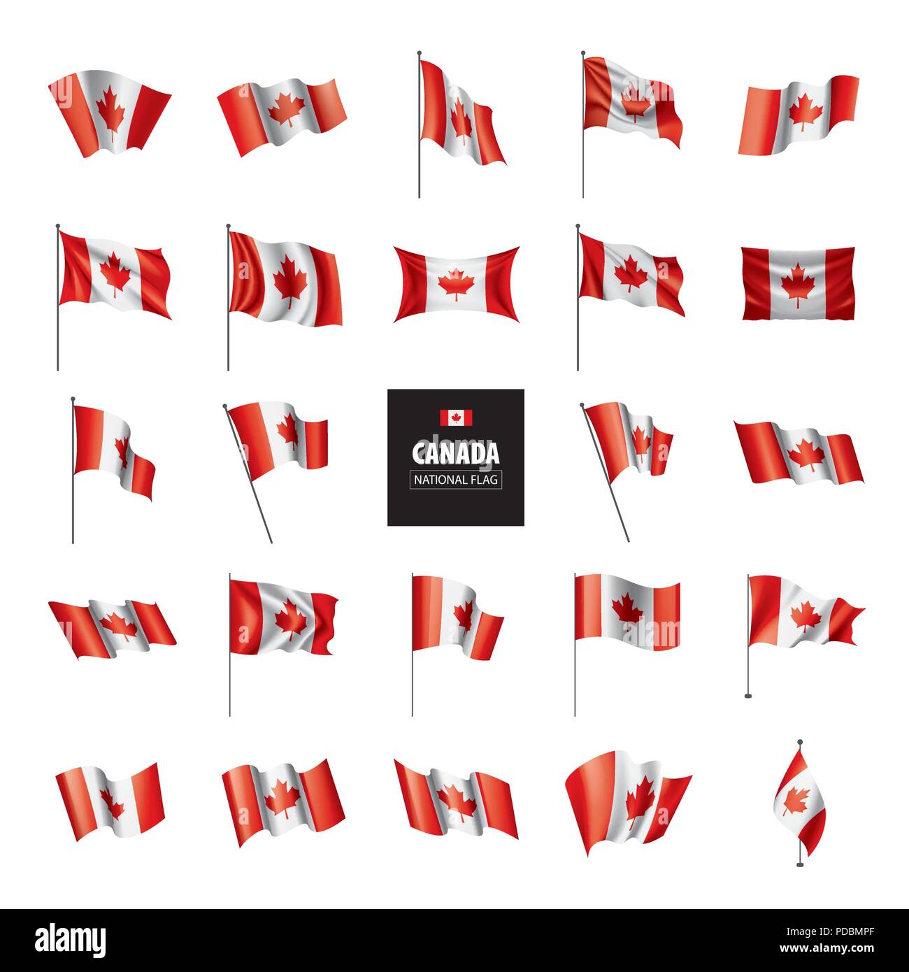 Canada flag, vector illustration on a white background Stock Vector ...