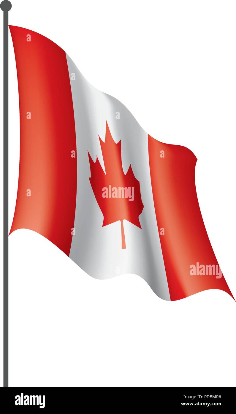 Canada flag, vector illustration on a white background Stock Vector ...
