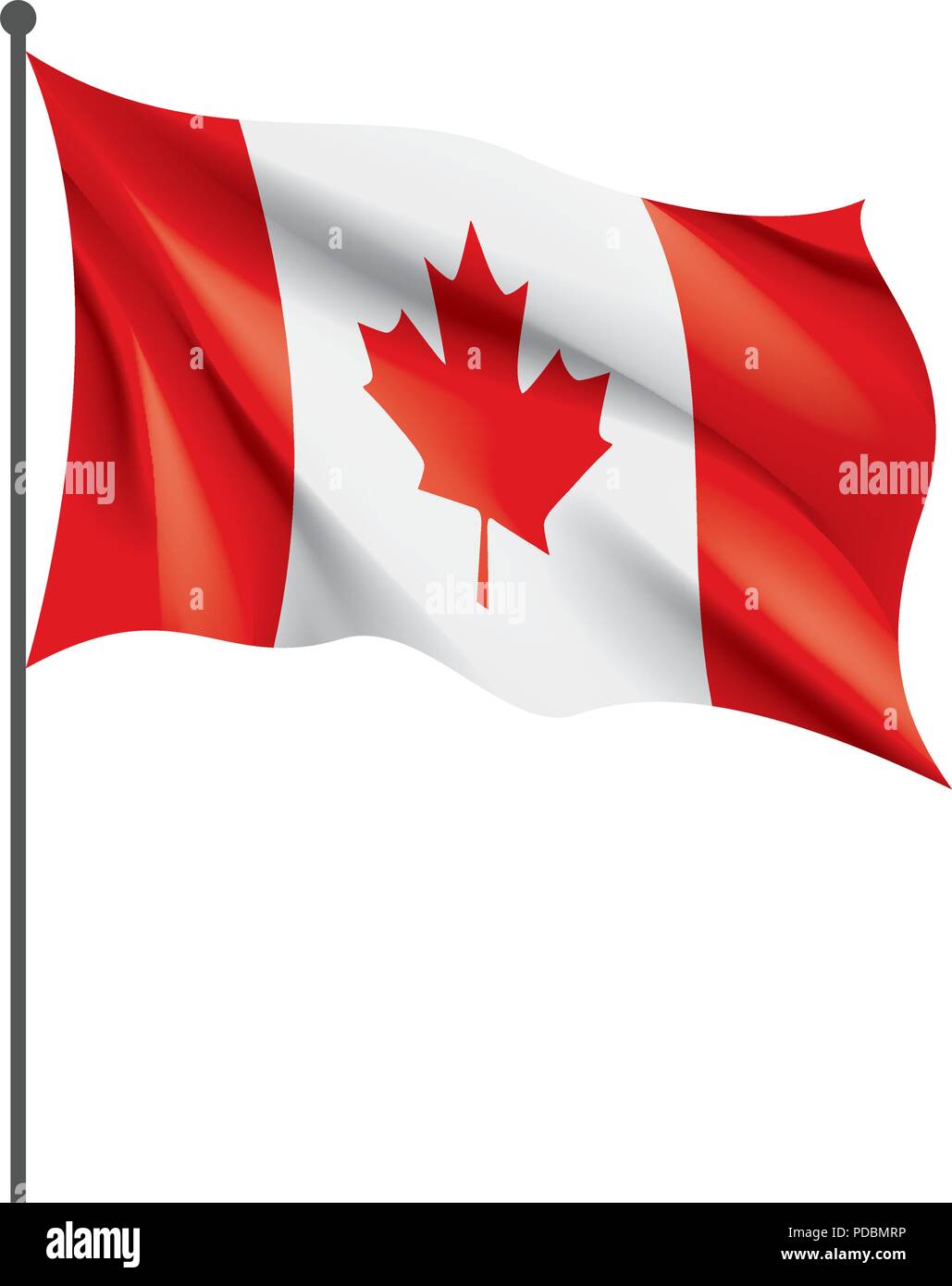 Canada flag, vector illustration on a white background Stock Vector ...