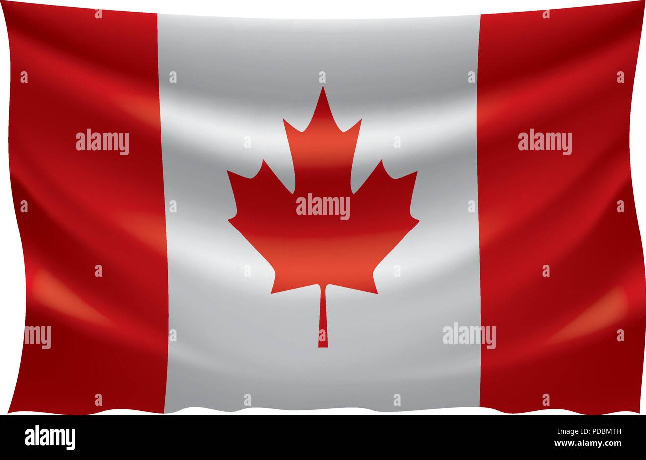 Canada flag, vector illustration on a white background Stock Vector ...