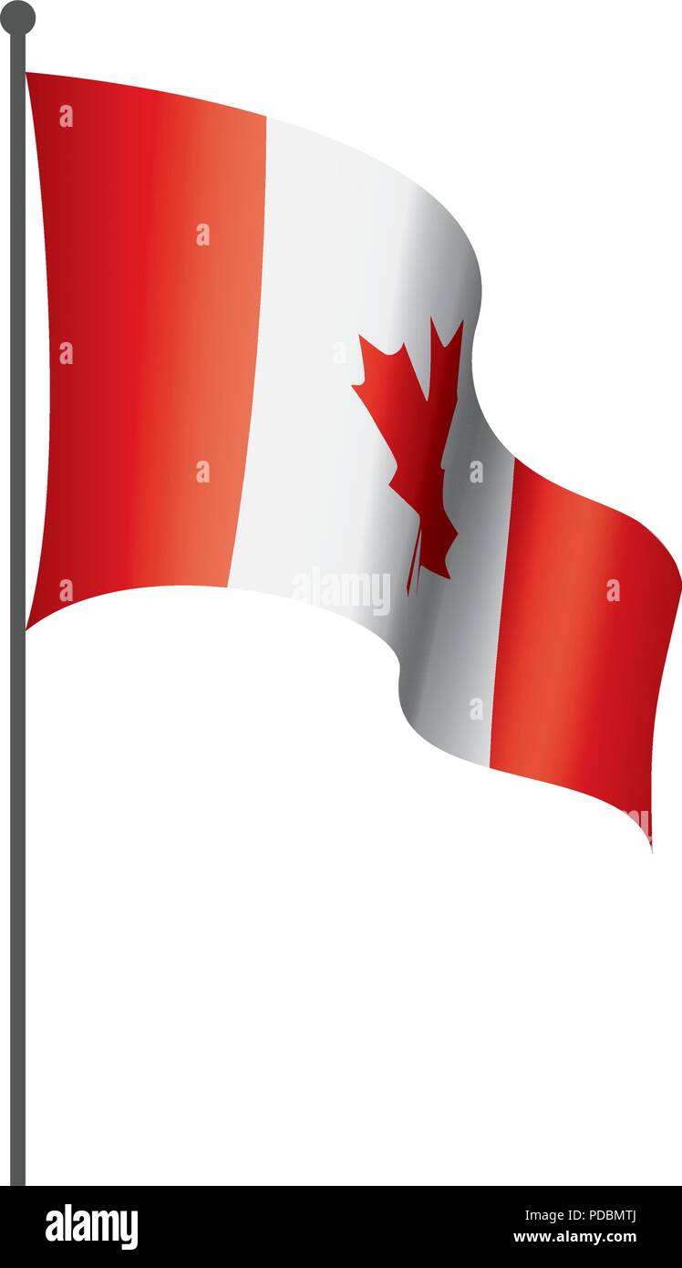 Canada flag, vector illustration on a white background Stock Vector ...