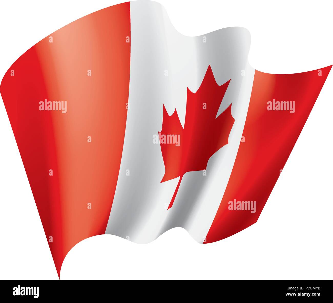 Canada flag, vector illustration on a white background Stock Vector ...