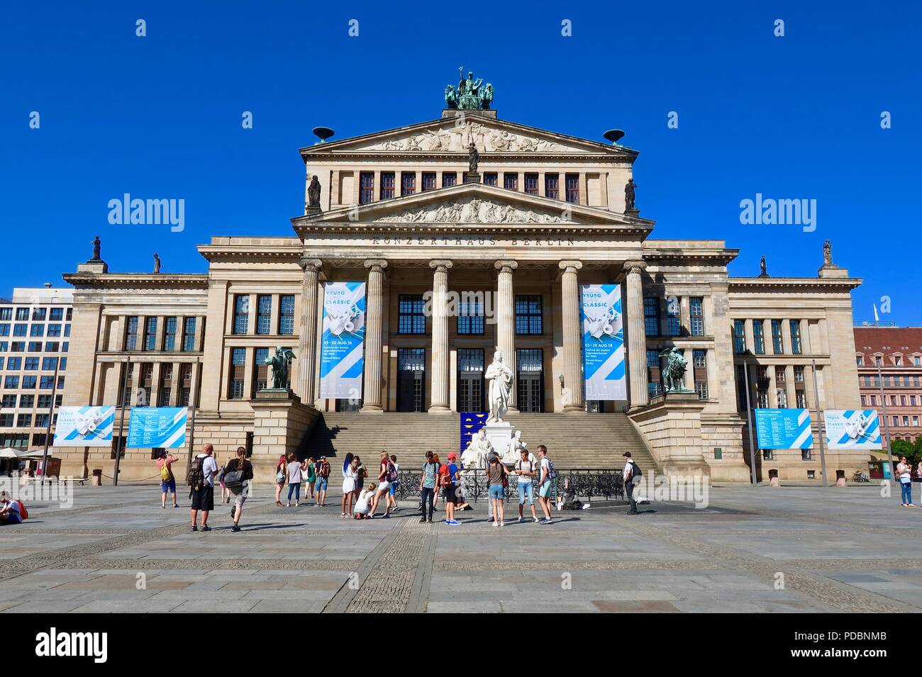 Konzerthaus at the Gendarmenmarkt, Berlin, Germany. Hot summer day August 2018. Stock Photo