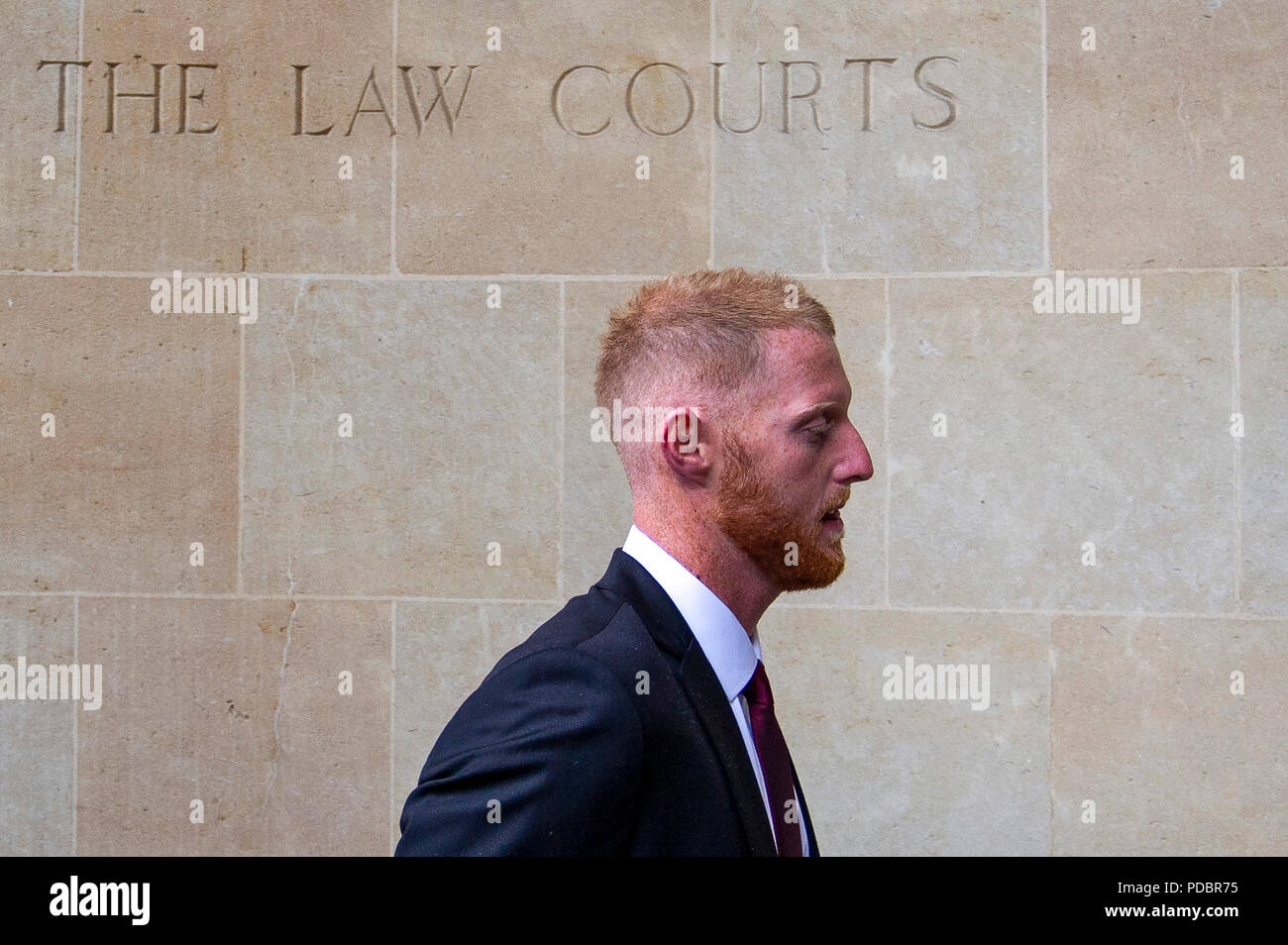 England cricketer Ben Stokes arrives at Bristol Crown Court for day three of his trial where he is accused of affray outside a Bristol nightclub. Stock Photo