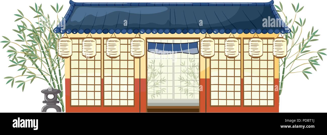 A traditional japanese house illustration Stock Vector Image & Art - Alamy