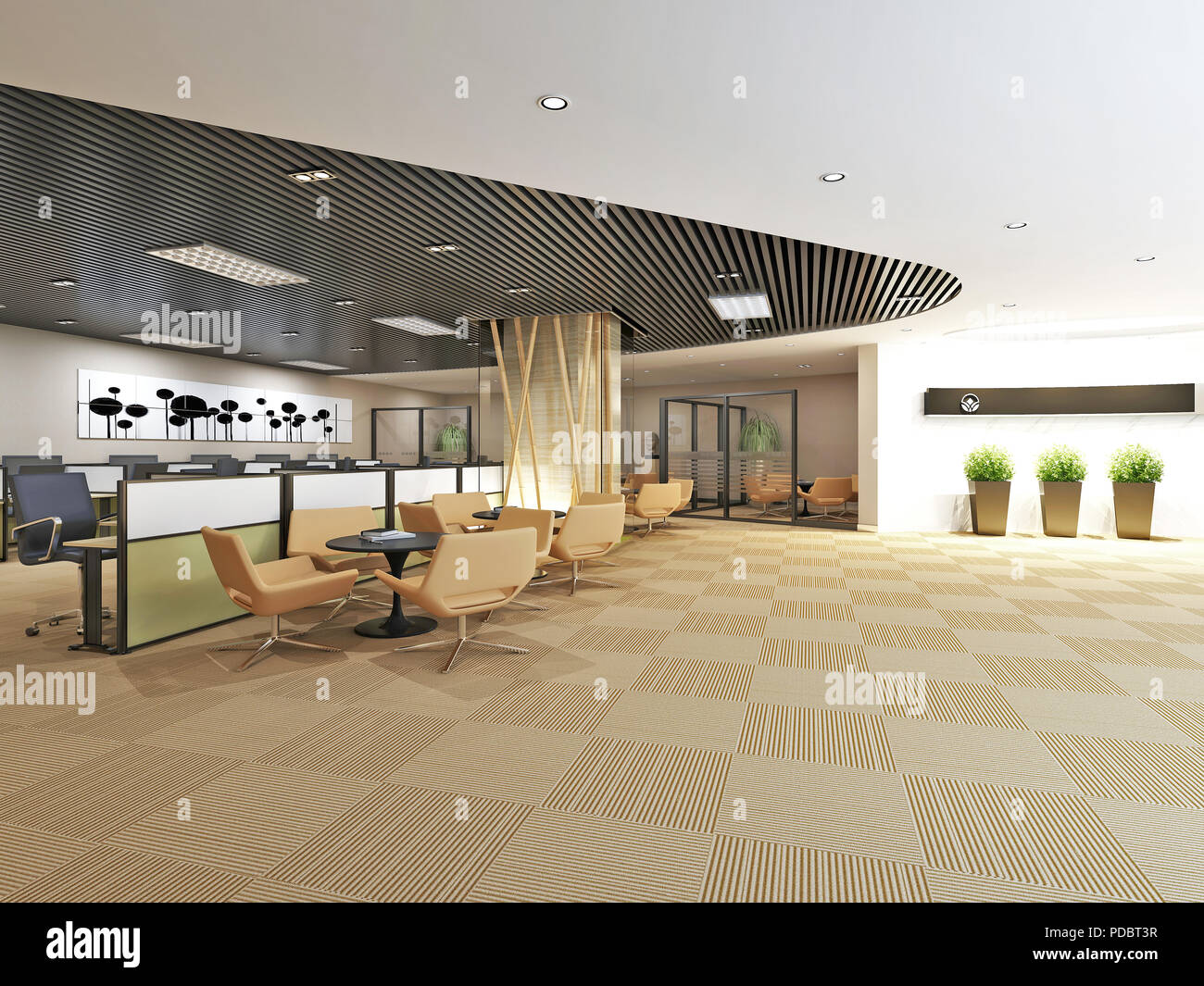 Open space office 3d hi-res stock photography and images - Alamy
