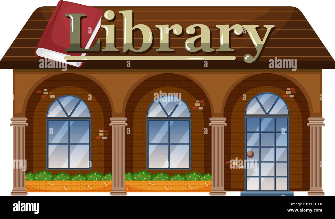 Exterior of a Library illustration Stock Vector Image & Art - Alamy